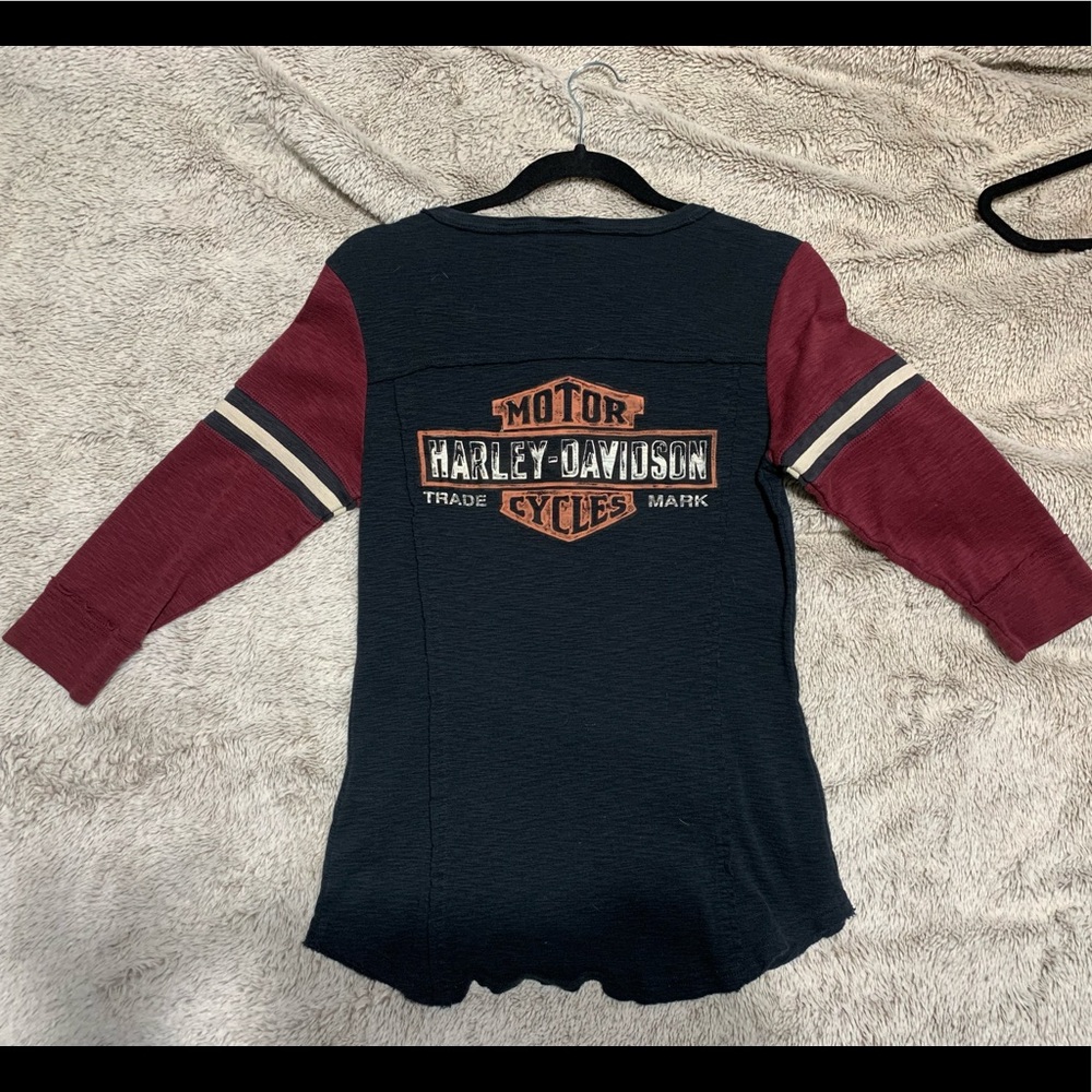 Small Harley Davidson Henley top